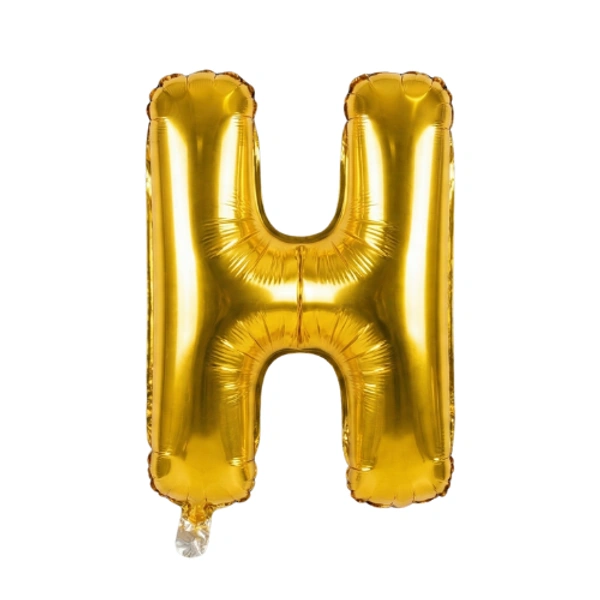 14 Inch Golden Letter “H” Foil Balloon