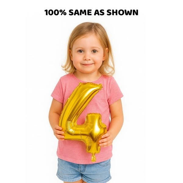 14 Inch Gold Number 4 Foil Balloon