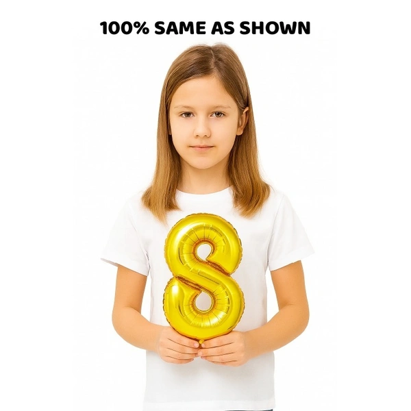 14 Inch Gold Number 8 Foil Balloon