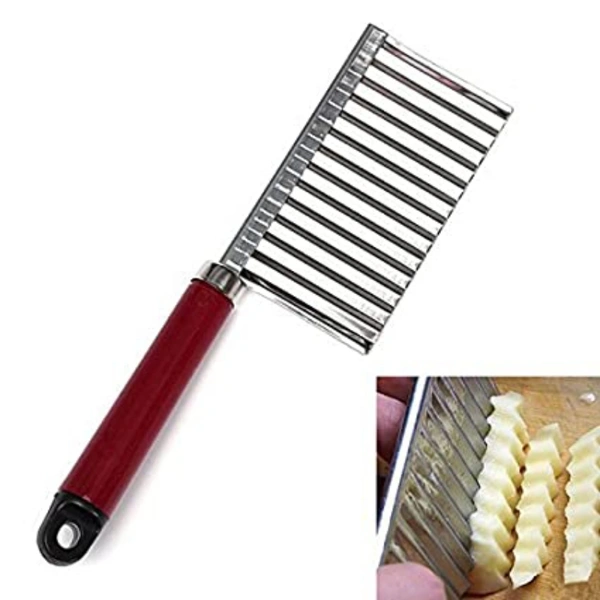 Crinkle Cut Knife Potato Chips Cutter With Wavy Blade