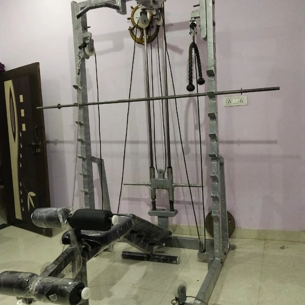 Gym Machine For Multipurpose Excersize Shoulder, Legs, Chinups And Pullups, Bicep Curls, And, Barbell, Abs.All Excercise Can Be Done On It  