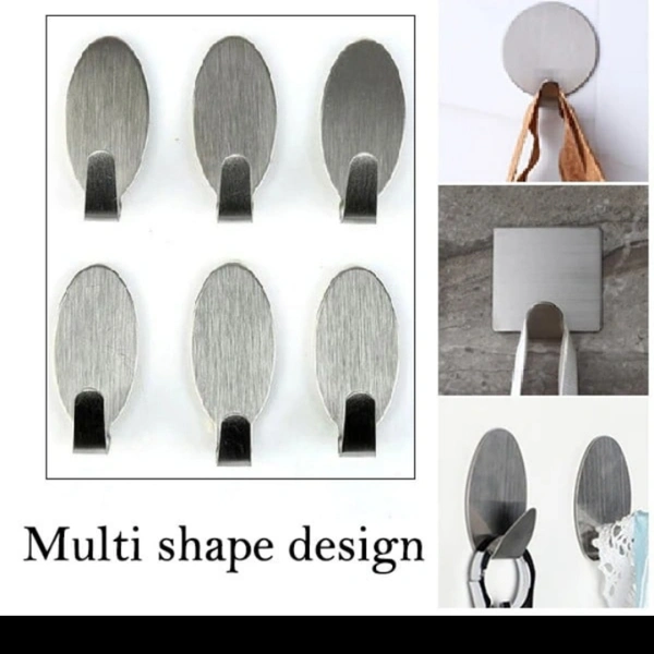 Adhesive Wall Hook 6 Piece Set