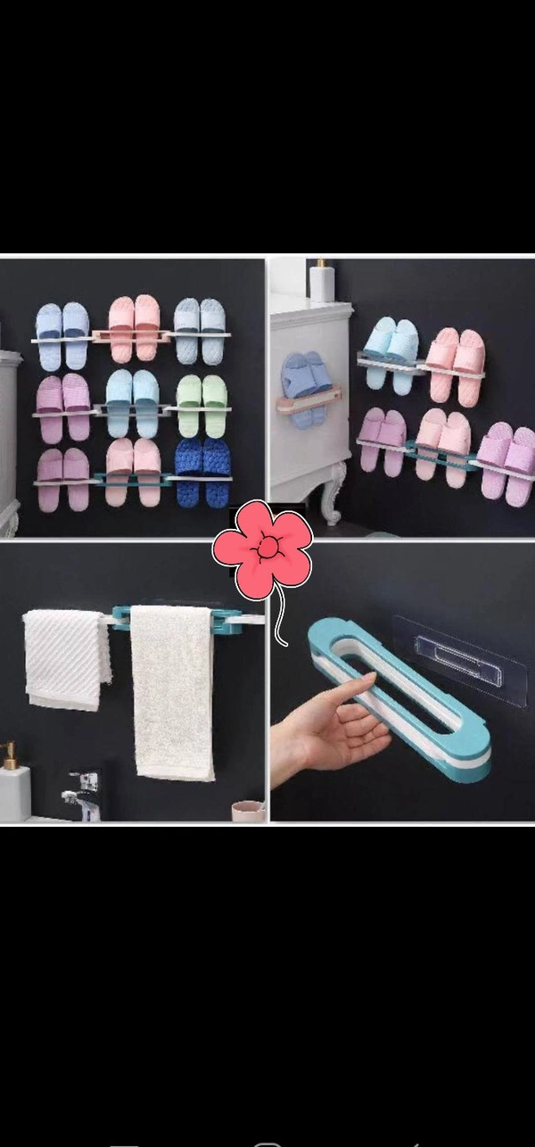 Wall Mounted Sliper Rack And For Other Purposes