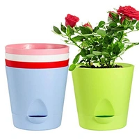Self Watering Pots ( Set Of 5 )  - mixed colours , 6 inch 