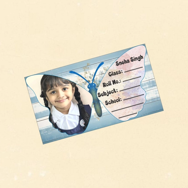 Ayodhara Personalized Photo Name Sticker for kids | Custom Labels for Notebooks