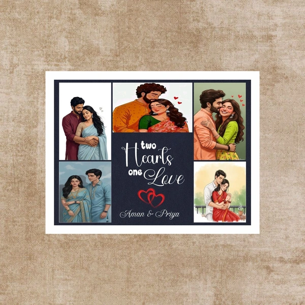 Customized Couple Photo Frame - 22x30cm