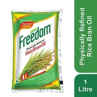 Freedom Physically Refined Rice Bran Oil, 1 L Pouch
