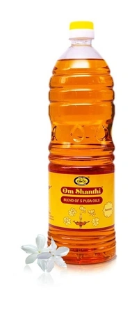 Cycle Pure Om Shanthi Puja Oil | Smokeless Oil for Puja, Festivals, Havan|200ml