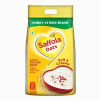 Saffola Oats | 200g | Instant Rolled |Soft & Creamy |Power of Protein, Iron & Fibre | Nutritious grain