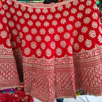 Amazing Designer BRIDAL LEHENGA - totmato red, free size