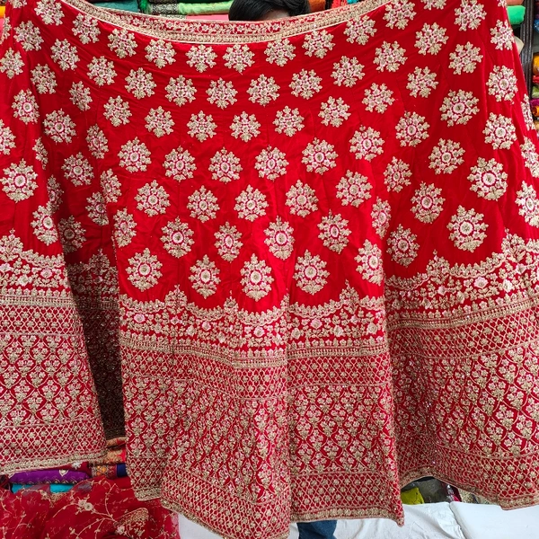 Amazing Designer BRIDAL LEHENGA - totmato red, free size
