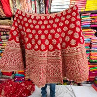 Amazing Designer BRIDAL LEHENGA - totmato red, free size