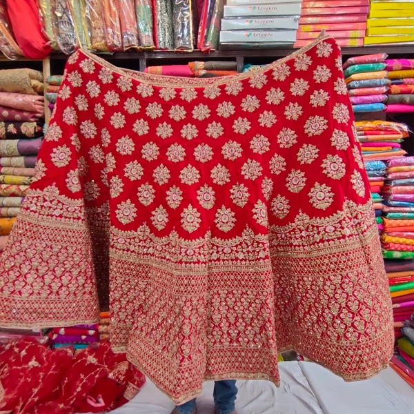 Amazing Designer BRIDAL LEHENGA - totmato red, free size
