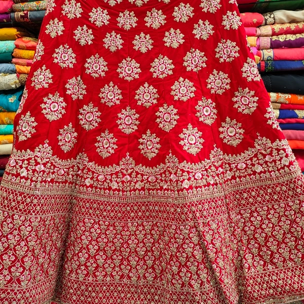 Amazing Designer BRIDAL LEHENGA - totmato red, free size