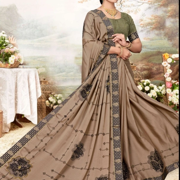 Beautifull Rangoli Silk Saree With Beautifull Work
