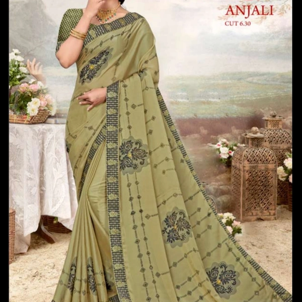 Beautifull Rangoli Silk Saree With Beautifull Work