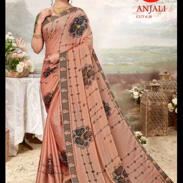 Beautifull Rangoli Silk Saree With Beautifull Work