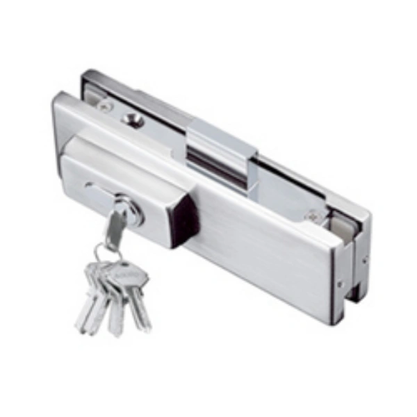 Stainless Steel Bottom Patch Lock for Door Glass Fitting