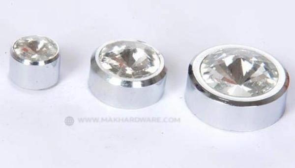 Round Diamond Mirror Cap/Nails Decorative/Mirror Nail Decorative Cover (Chrome-25mm)