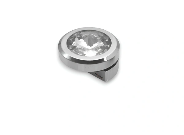 Diamond HALF Mirror/Glass Holder Bracket Diamond Mirror DHABI, Polished Chrome