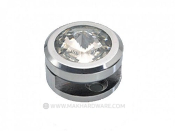 DIAMOND FULL Mirror/Glass Holder Bracket (Diamond FULL MIRROR DHABI), Polished Chrome