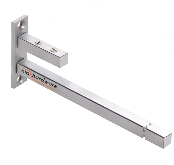Stainless Steel Glass Shelf Bracket F Type Square 6 Inches 10.16cm X 5.08cm Shelf Bracket  (Stainless Steel)