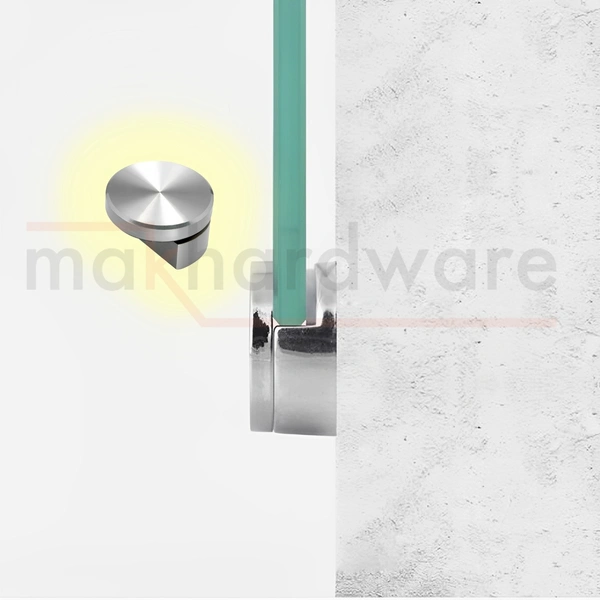 MAK HARDWARE BRASS Glass Half Round Mirror Holder Bracket / Mirror DHABI / Mirror Clips / Mirror Mounting Clips, Mirror Brackets Hardware, Wall Mirror Mounting Brackets, Mirror Glass Clips Clamps Holders Fixed Fitting - 4mm