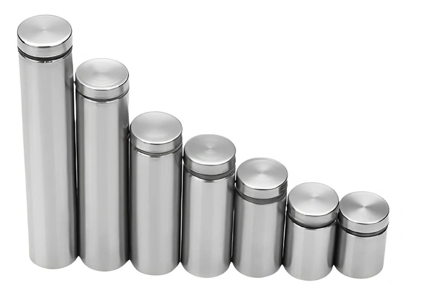 MAK HARDWARE STAINLESS STEEL (25mm Rod Thickness) SPACERS MOUNT STAND OFF BOLTS SCREWS S.S. STUDS FOR GLASS/ACRYLIC SHEETS DESIGNER SHEETS - - 25mm*200mm / 1inch.*8inch.