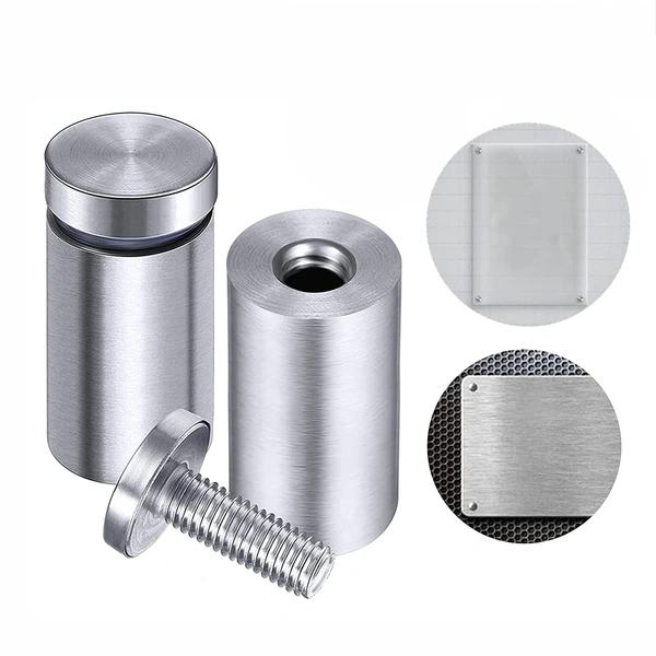  STAINLESS STEEL (19mm Rod Thickness) SPACERS MOUNT STAND OFF BOLTS SCREWS S.S. STUDS FOR GLASS/ACRYLIC SHEETS DESIGNER SHEETS