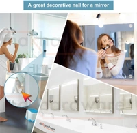 MAK HARDWARE S.S. Round Mirror Cap/Screws Cap Cover/Nails Decorative/Mirror Nail Decorative Cover - 17mm