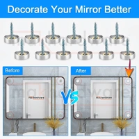 MAK HARDWARE S.S. Round Mirror Cap/Screws Cap Cover/Nails Decorative/Mirror Nail Decorative Cover - 17mm