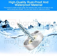 MAK HARDWARE S.S. Round Mirror Cap/Screws Cap Cover/Nails Decorative/Mirror Nail Decorative Cover - 17mm