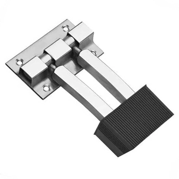 MAK HARDWARE® Stainless Steel 4 Inch Heavy Duty Square Door Stopper – Wall & Floor Mount | Rust-Free | Ideal for Home & Office