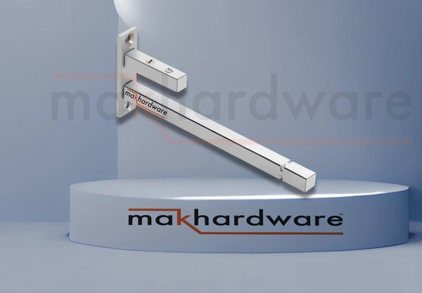 MAK HARDWARE Stainless Steel Sliver F Bracket 4inch. - 4 inch. Glass Size 8mm