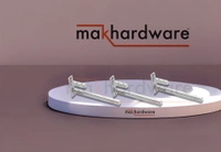 MAK HARDWARE Stainless Steel Glass Shelf Bracket F Type Square 6 Inches 10.16cm X 5.08cm Shelf Bracket (Stainless Steel) - 6 inch. Glass Size 12mm