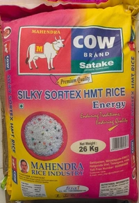 MAHENDRA COW BRAND SILKY SORTEX HMT RICE 26KG BAG