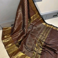 Banrasi Thousand Butta Saree - Brown