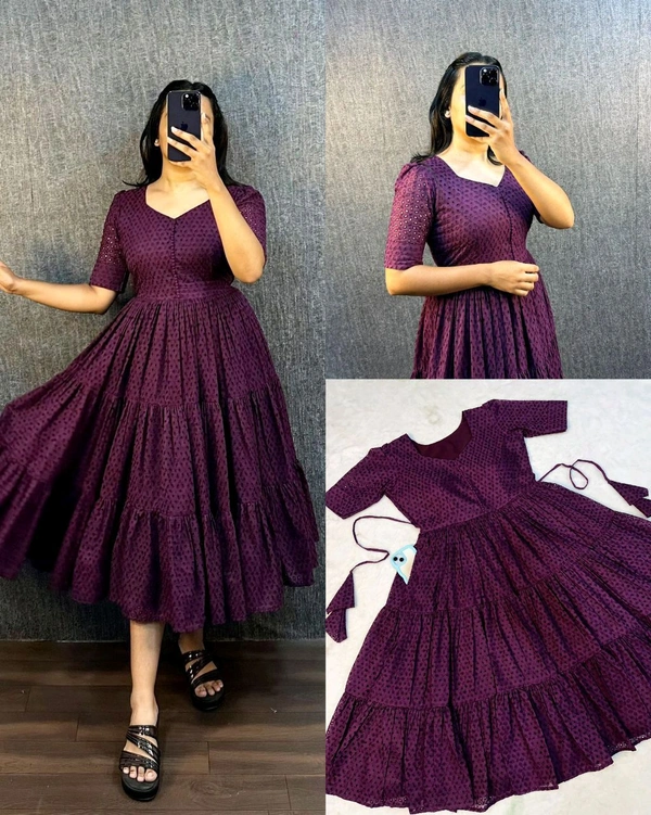 HAKOBA 3 Layer Exclusive Midi Gown - S, White