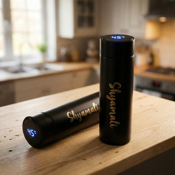Personalized Smart Temperature Bottle (500ml) with engraved name