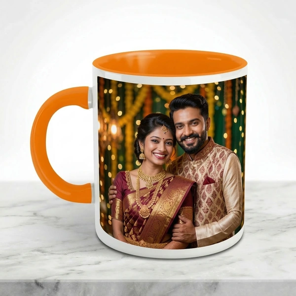 Personalised Colour photo Mug with - Regular Handle