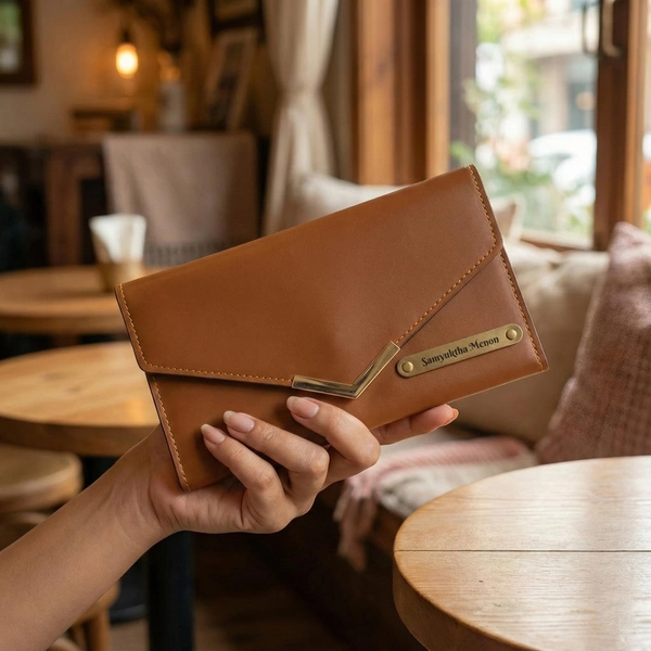 Personalized Clutch Wallet Gift for Women with name and charms
