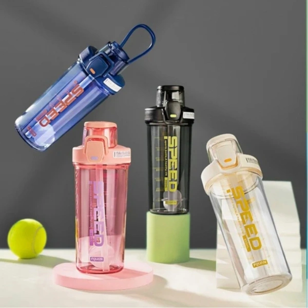 SpeedPro Flip-Lock Sports Water Bottle - BPA-Free - 650ml (1 Piece, Random Color)