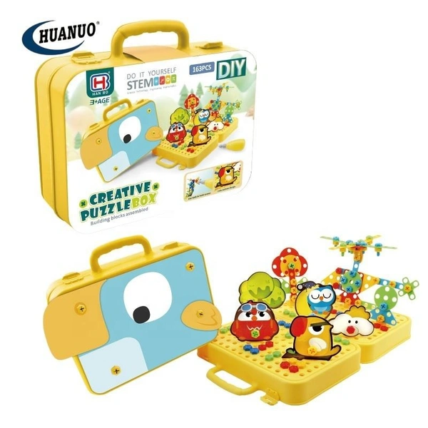 STEM Woodpecker Engineering Puzzle & DIY Building Tool Kit - 232 pcs Set