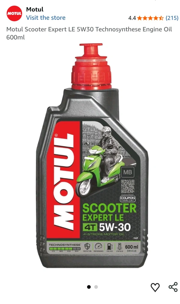 Motul Scooter Expert Le MB 5W30 600ml