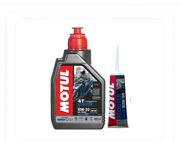 Motul Scooter Le MB 10W30 800ml Combo With Gear Oil 80W90 120ml