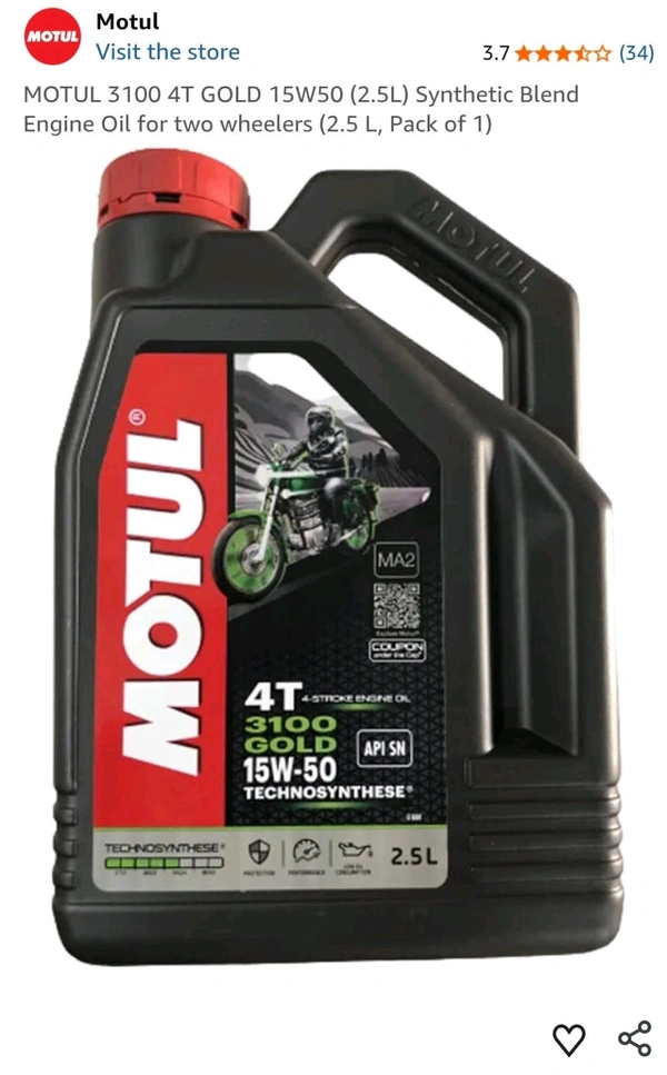 Motul 3100 Gold 15W50 2.5litre