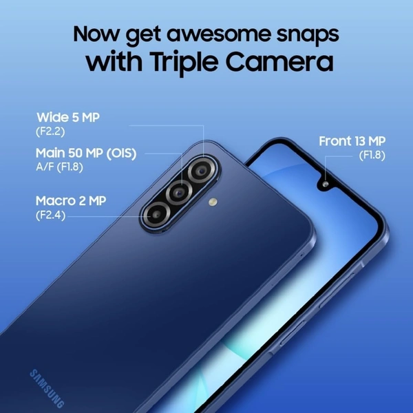 Samsung Galaxy A17 5G (Gray, 6GB RAM, 128GB Storage) | with Travel Adapter | 50 MP No Shake Camera | Gemini Live | Circle to Search | Super AMOLED | Corning Gorilla Glass Victus | 7.5mm Sleek | AI - Black