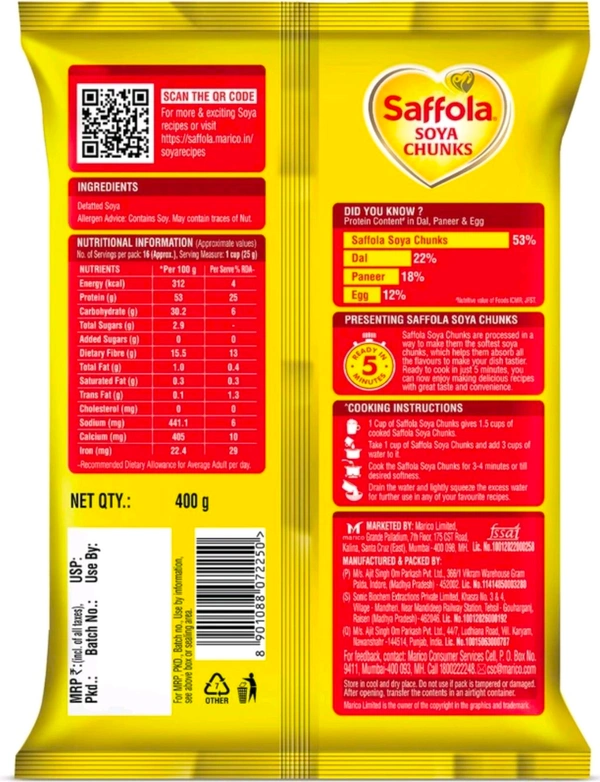 Saffola
Soya Chunks (400 g)
