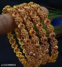 Classic Collection of 4Pcs Set of Gold Plated Bangle - 2.2