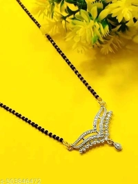 Combo Of 3 Stylish Silver Plated Ad Mangalsutra with Earring - Free Size, siloriya